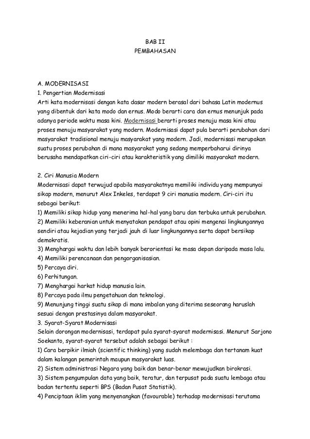 Makalah Modernisasi Dan Globalisasi