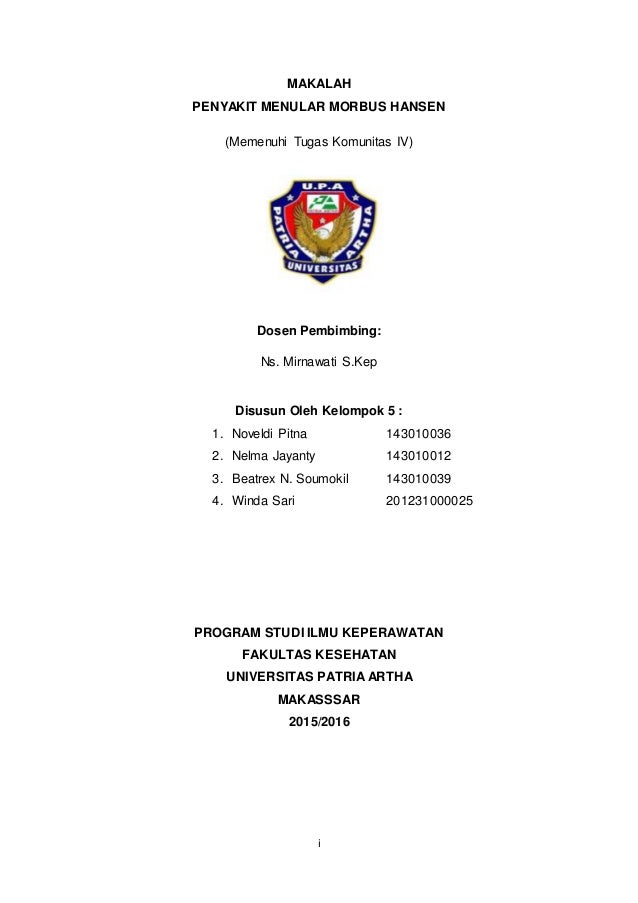 Makalah Penyakit Menular Morbus Hansen