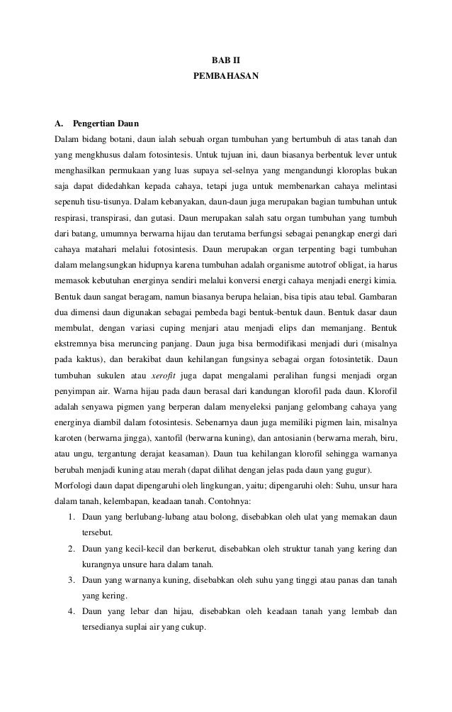 Makalah morfologi daun