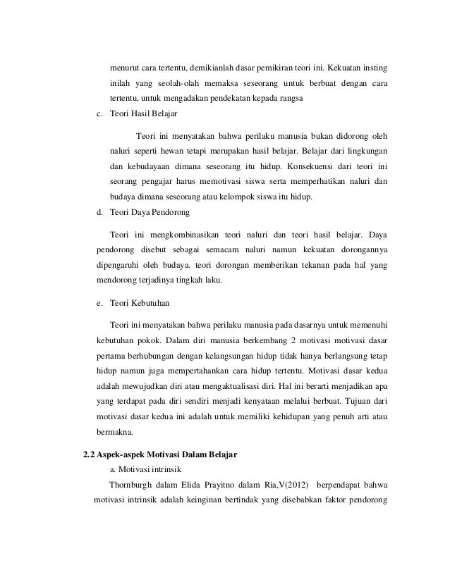 Makalah Motivasi Dalam Belajar