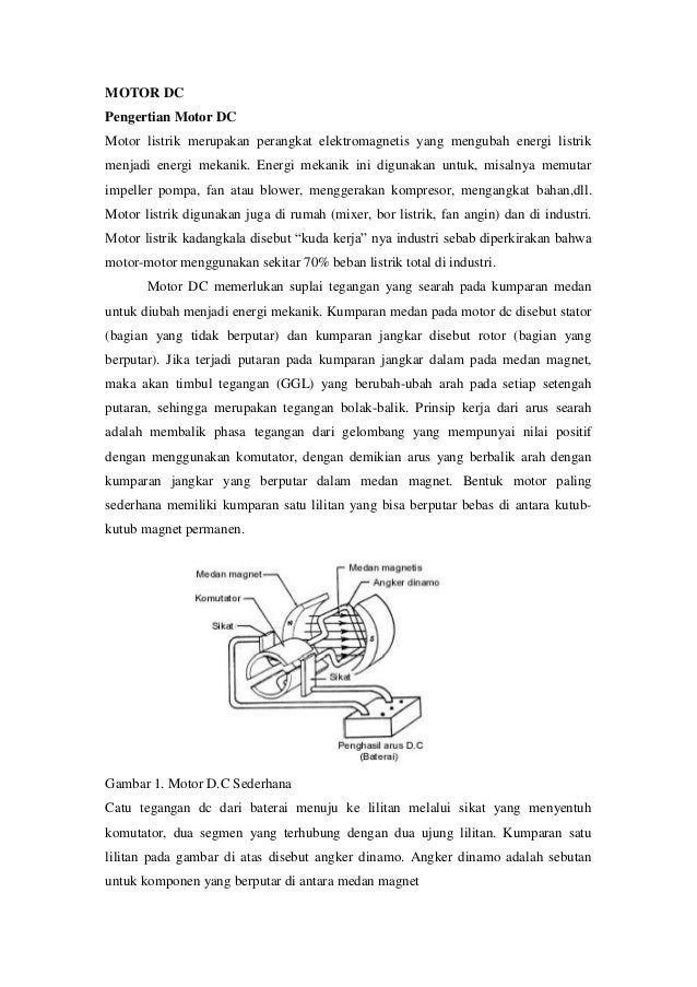  Makalah  Motor  DC