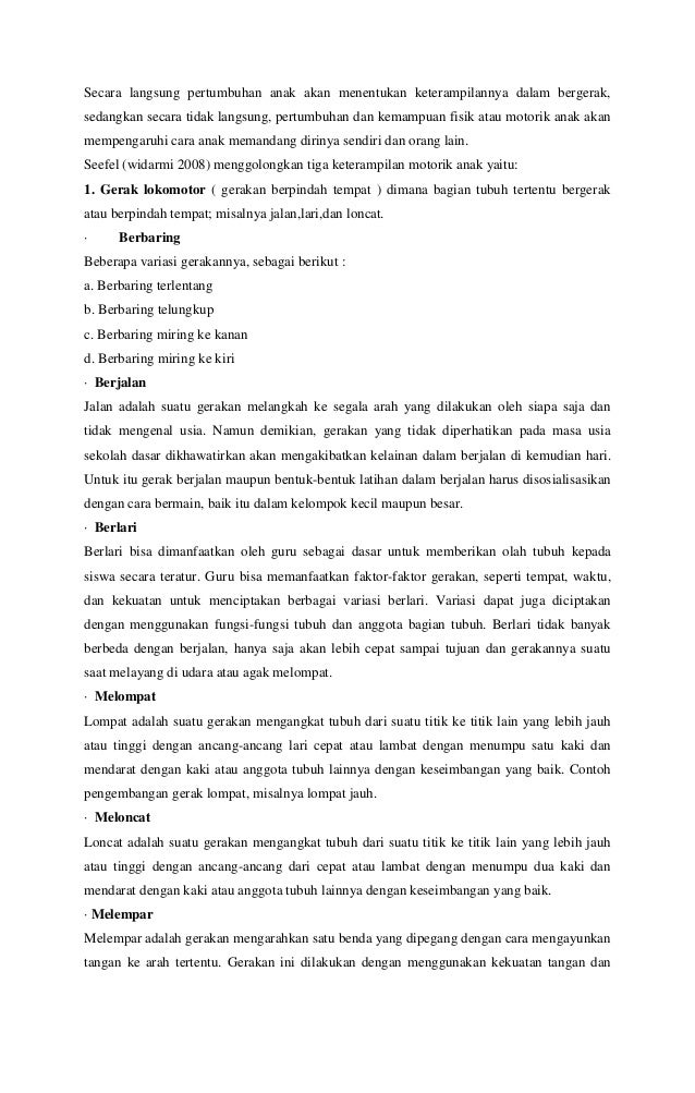 Makalah motorik anak usia dini Makalah motorik anak usia dini