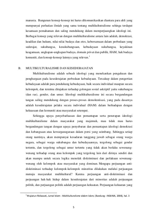 Multikulturalisme Dalam Perspektif Islam