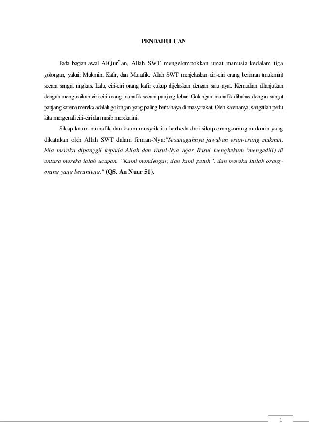 Makalah Materi Tentang Munafik