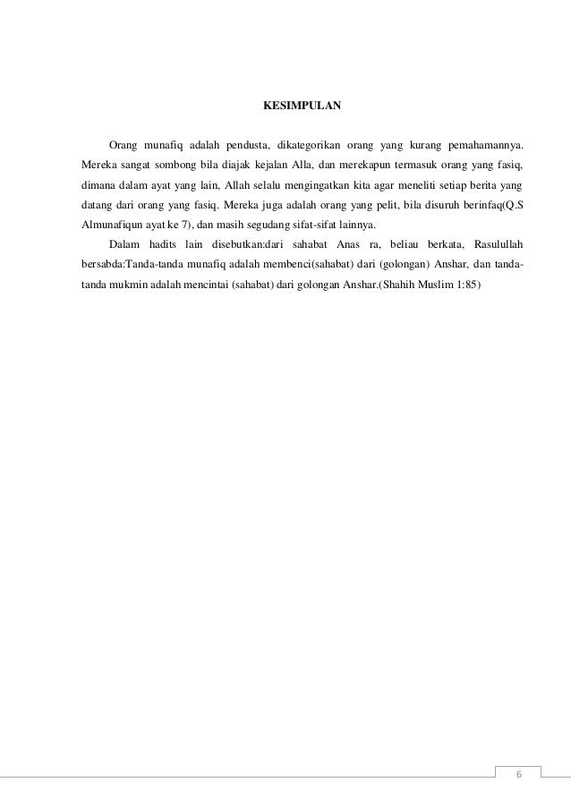 Makalah Materi Tentang Munafik