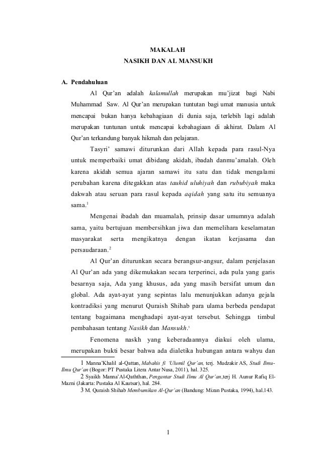 Makalah Nasikh Mansukh