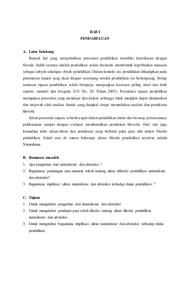 Makalah Naturalisme Dan Abstraksi