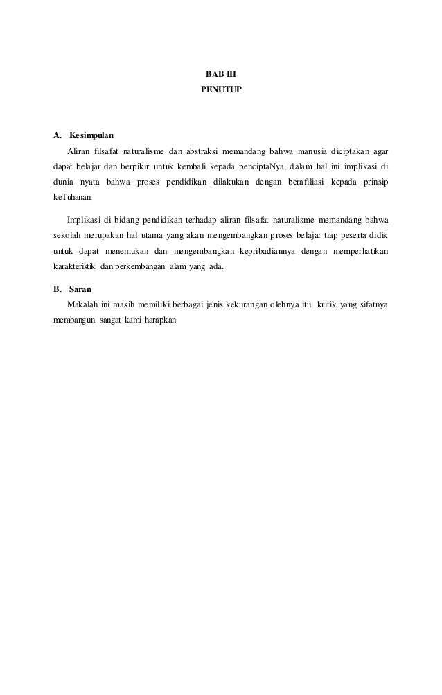 Makalah Naturalisme Dan Abstraksi