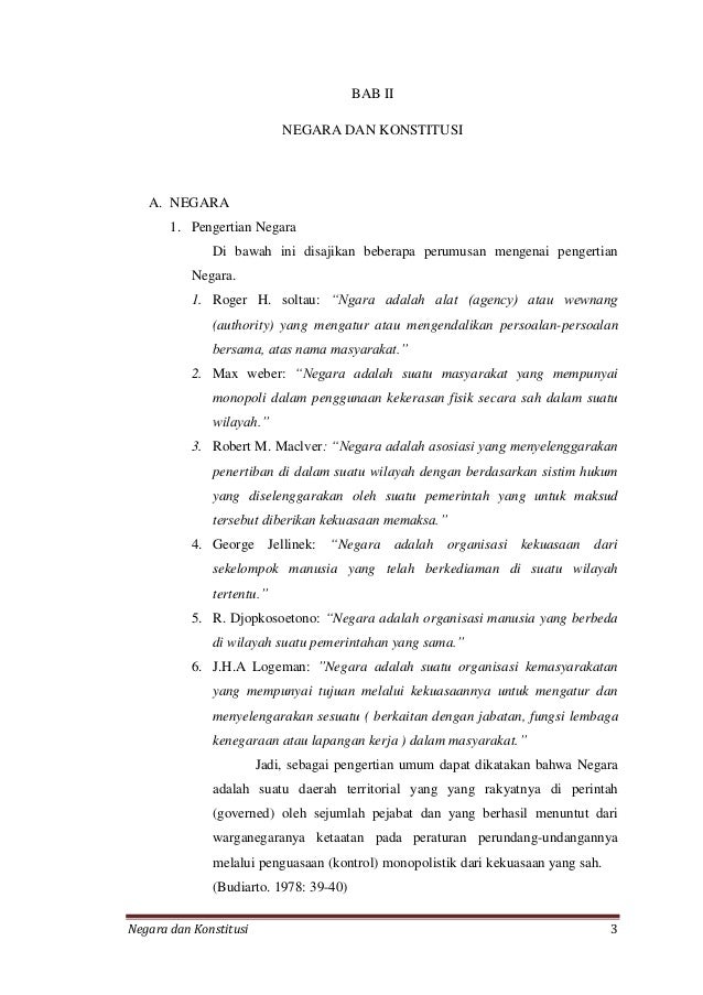 Makalah Negara Dan Konstitusi