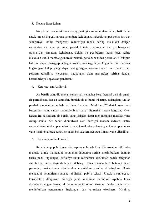 Pertumbuhan Masyarakat Dan Sumber Daya Alam