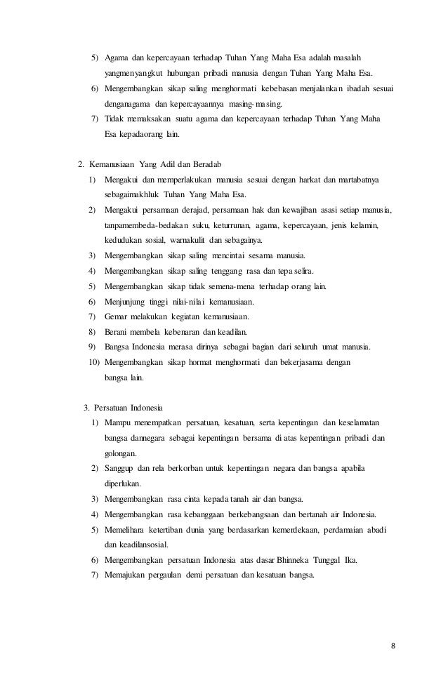 Makalah nilai nilai pancasila 2014