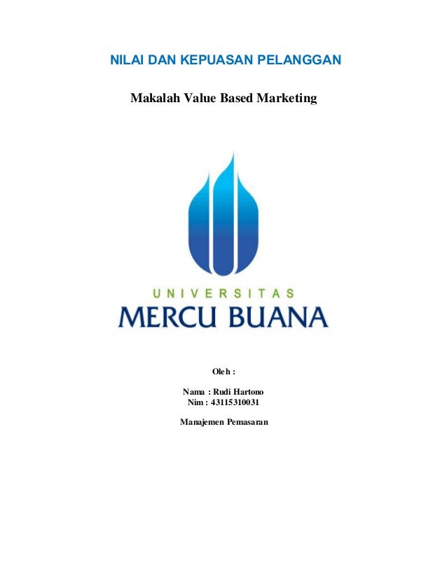 Makalah Nilai Dan Kepuasan