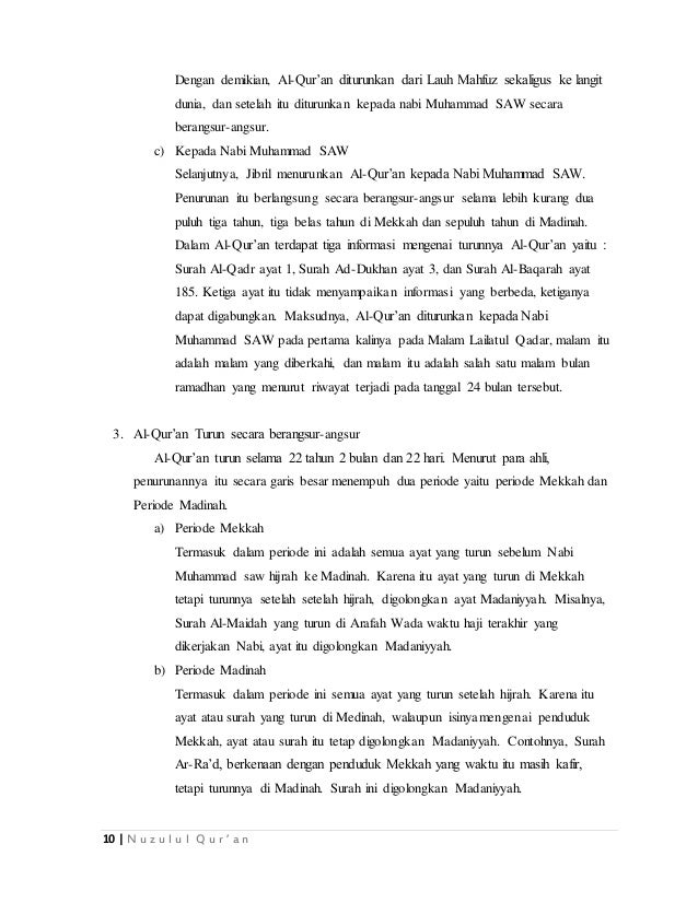 Makalah Nuzulul Qur An