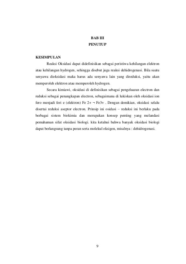 Makalah oksidasi biologi