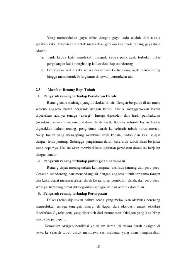 Contoh Makalah Tentang Olahraga Renang