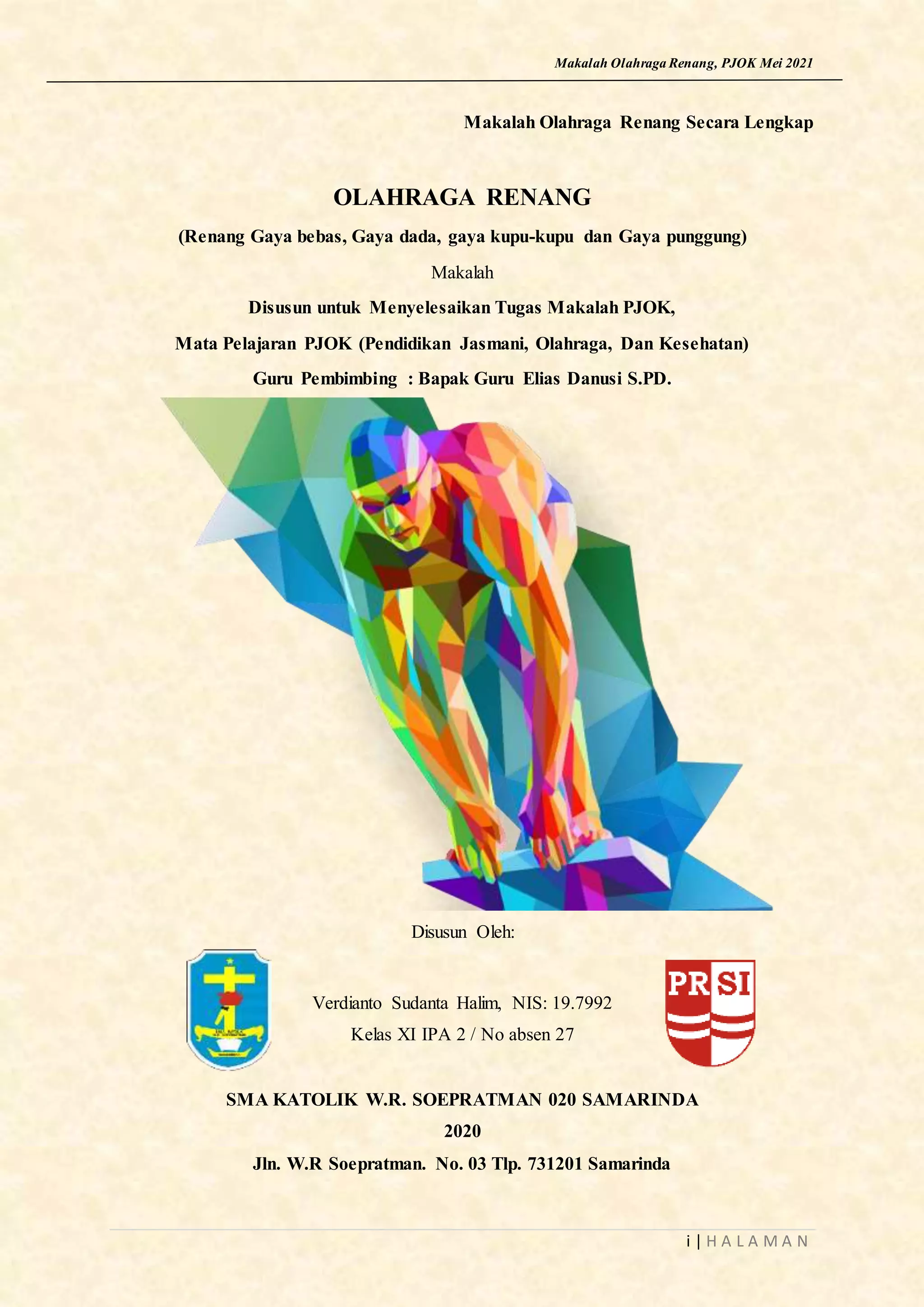 Makalah olahraga renang secara lengkap | DOCX