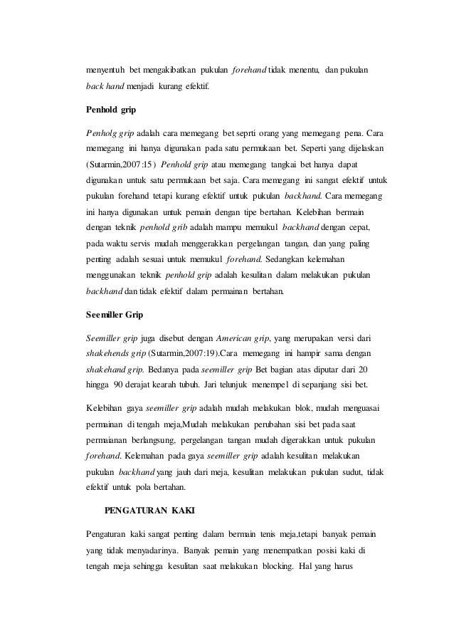 Makalah olahraga tenis meja