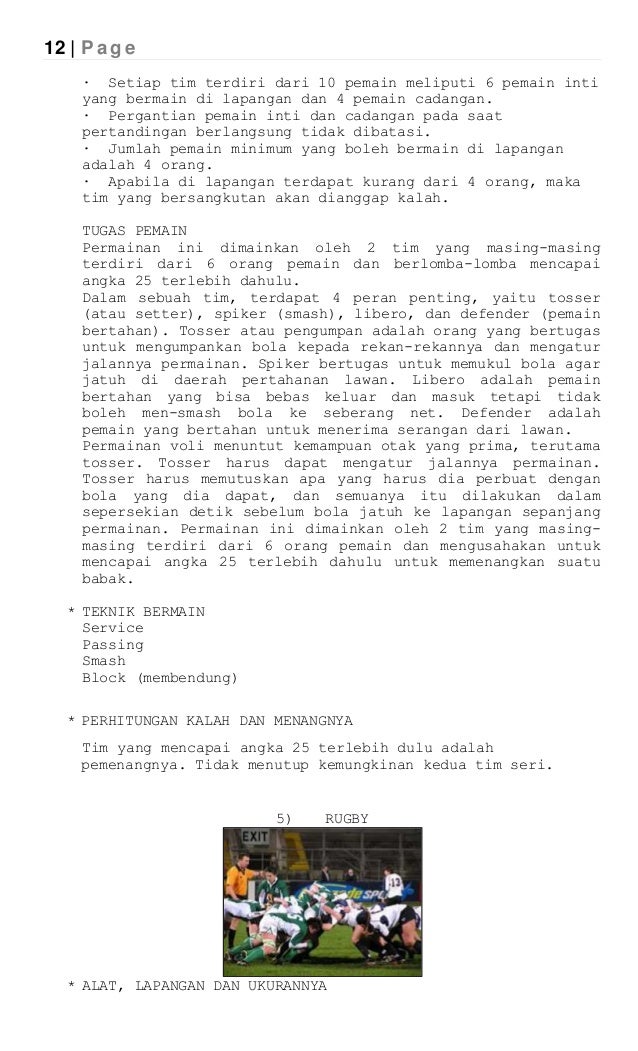 Makalah olahraga yang ada di dunia tugas matkul 