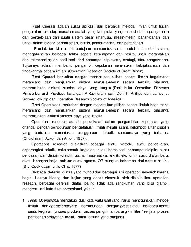 Makalah Operation Research