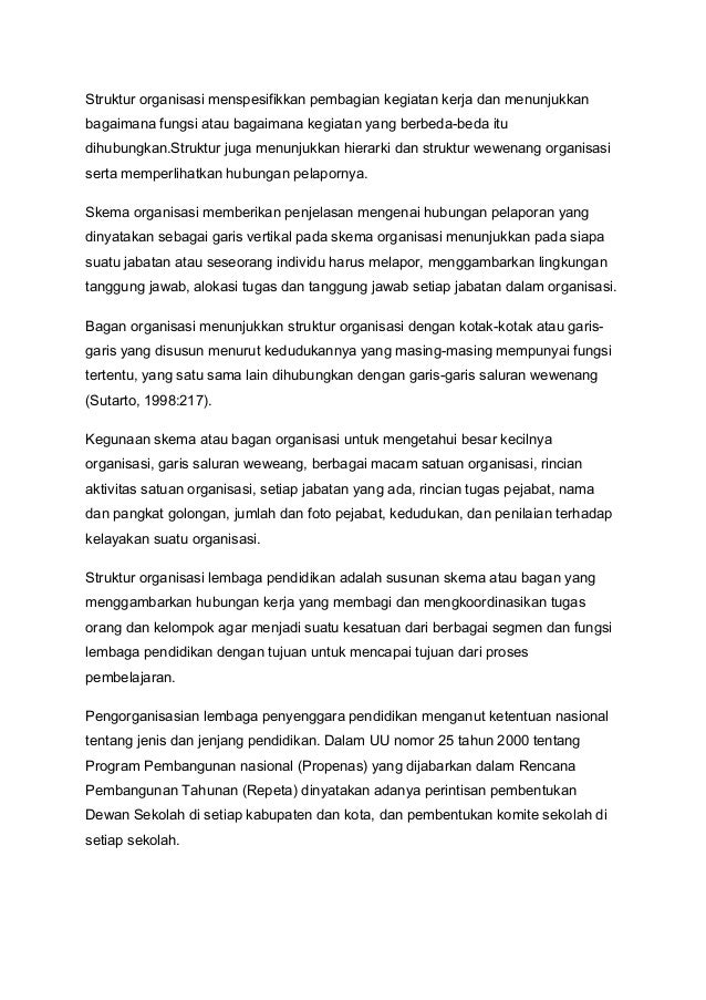 Makalah Organisasi Lembaga Pendidikan