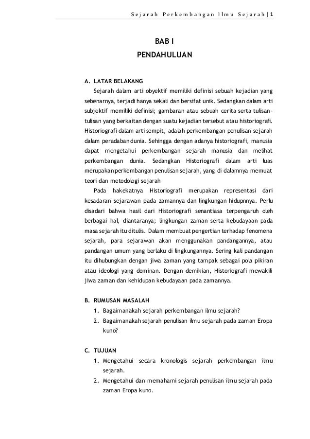 Sejarah Perkembangan Ilmu Sejarah