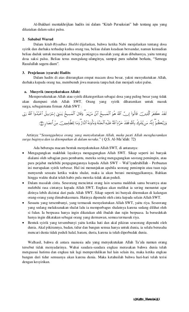 hadits tentang mimpi yang menjadi kenyataan Makalah PAI tentang Menghargai Karya Orang lain dan Dosa hadits tentang mimpi yang menjadi kenyataan Makalah PAI tentang Menghargai Karya Orang lain dan Dosa