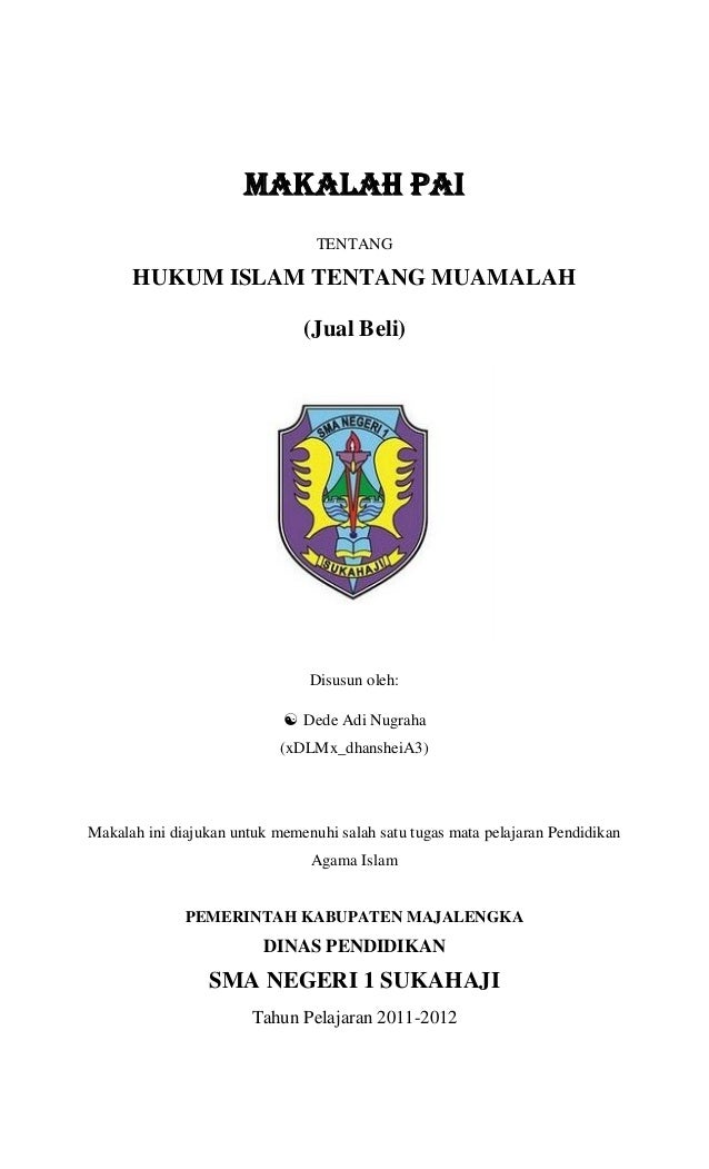 Makalah Pai Tentang Muamalah Jual Beli