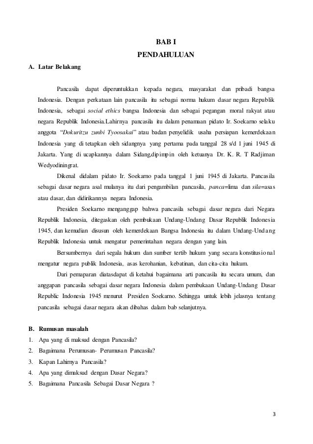 Makalah Pancasila Sebagai Dasar Negara