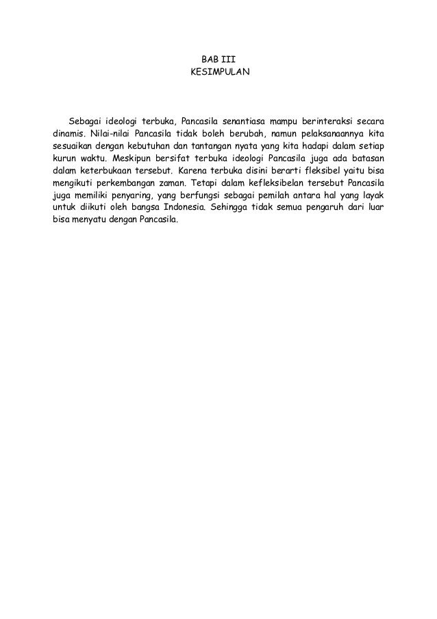 Makalah Pancasila Sebagai Ideologi Terbuka