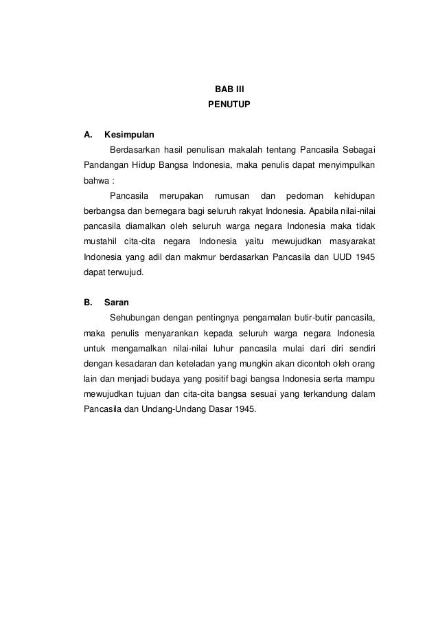 Makalah Pancasila Sebagai Pandangan Hidup Bangsa
