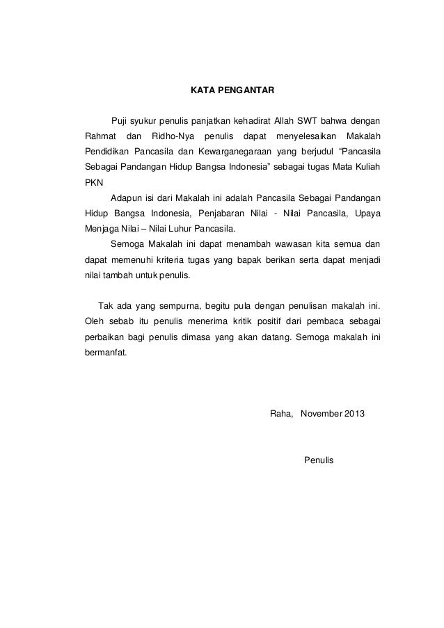 Makalah Pancasila Sebagai Pandangan Hidup Bangsa