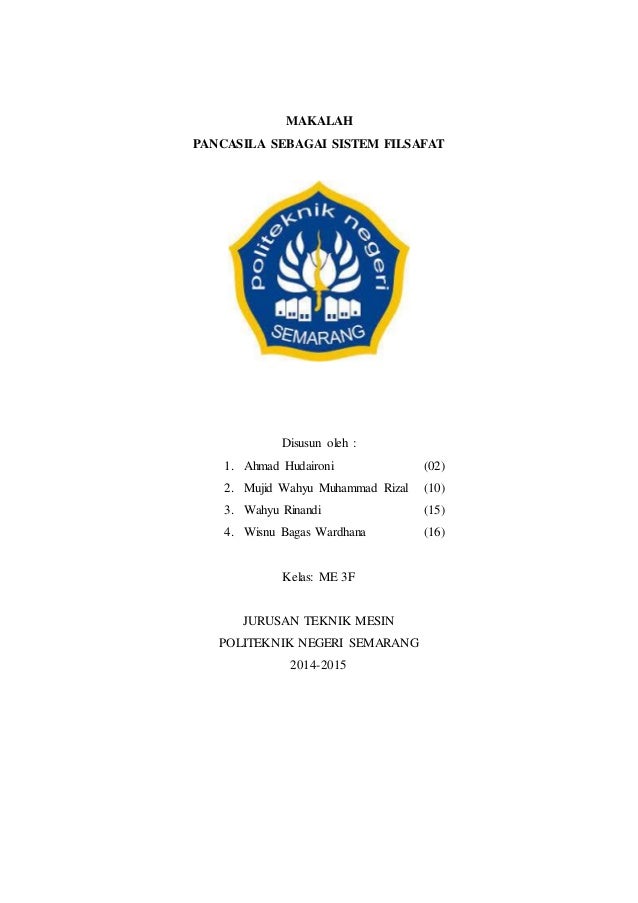 Contoh Makalah Pancasila Merupakan Sistem Filsafat