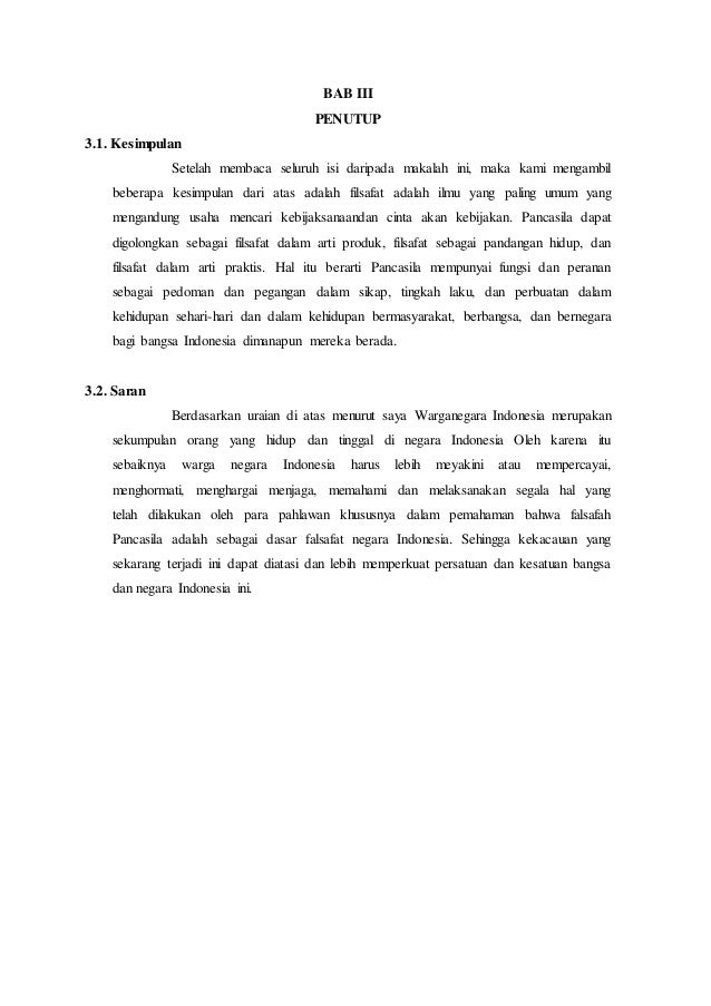Makalah Pancasila Sebagai Sistem Filsafat