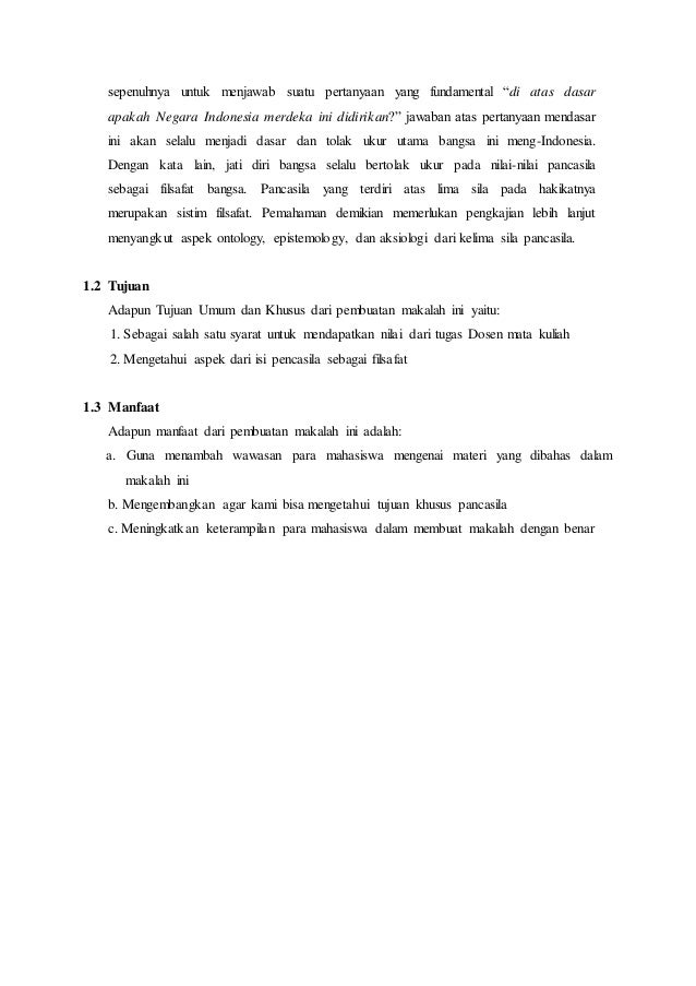Makalah Pancasila Sebagai Sistem Filsafat