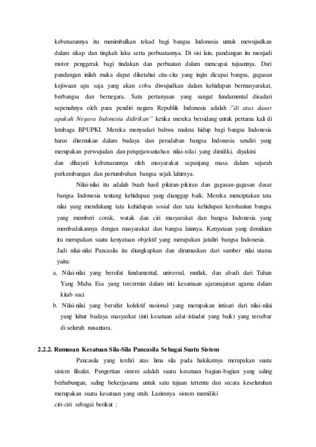 Makalah Pancasila Sebagai Sistem Filsafat