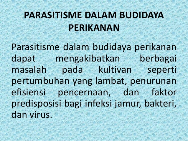 Makalah Parasitisme dalam Budidaya Perikanan