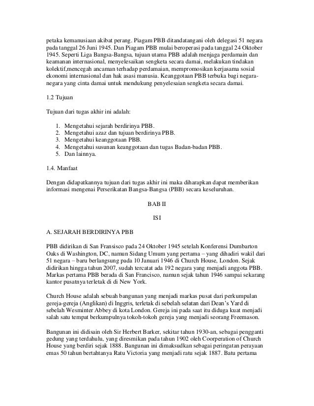 Makalah Tentang Pbb