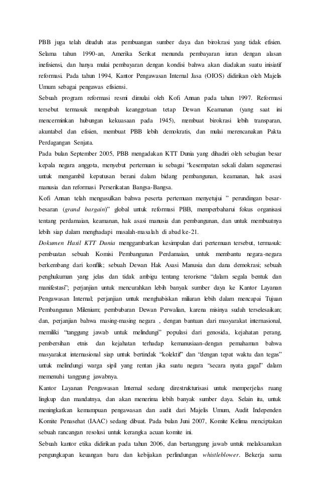 Makalah pbb singkat dan jelas