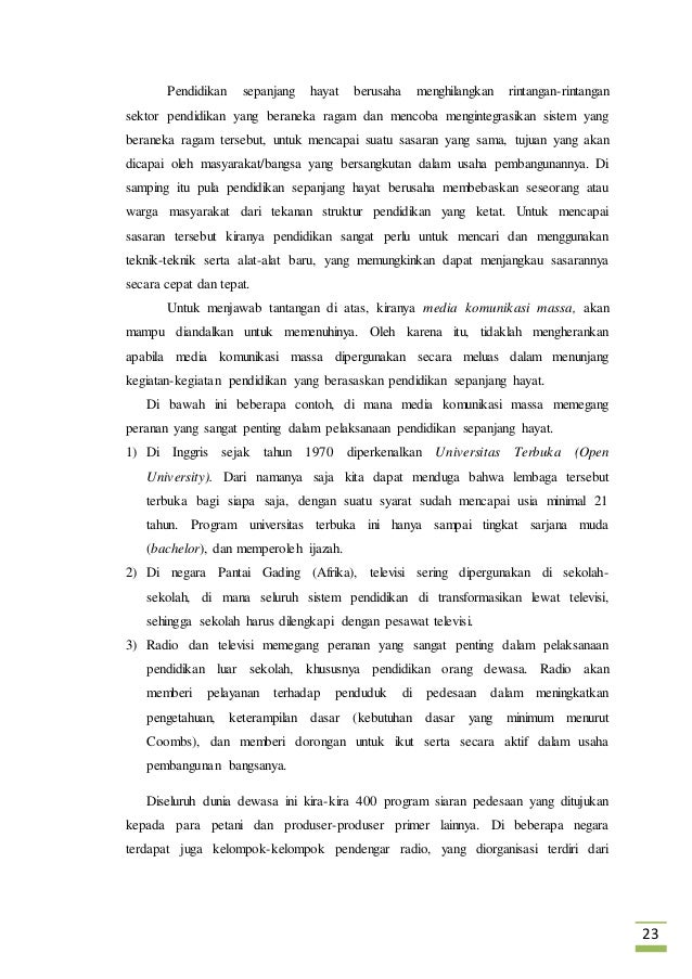 Pendidikan Sepanjang Hayat
