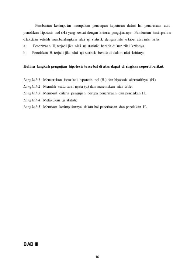 Makalah pegujian hipotesis mas