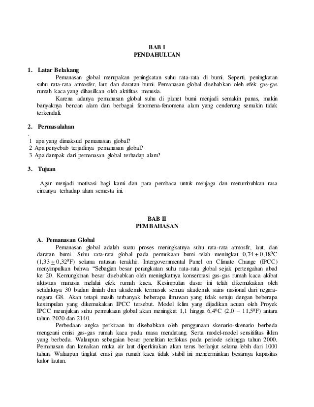 Makalah Tentang Pemanasan Global Berbagi Informasi