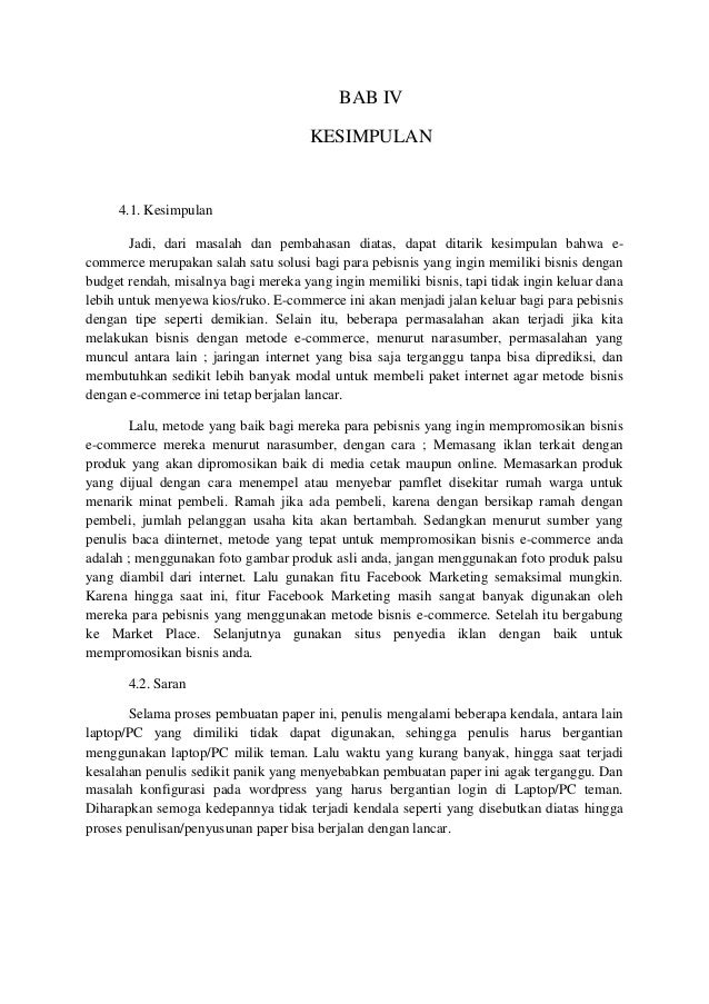 Makalah Pemanfaatan Sosial Media Wordpress Untuk E Commerce