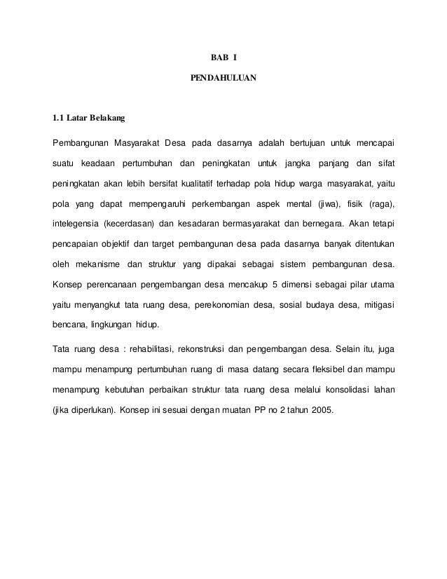 Makalah pembangunan desa