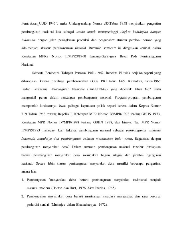 Makalah Pembangunan Desa