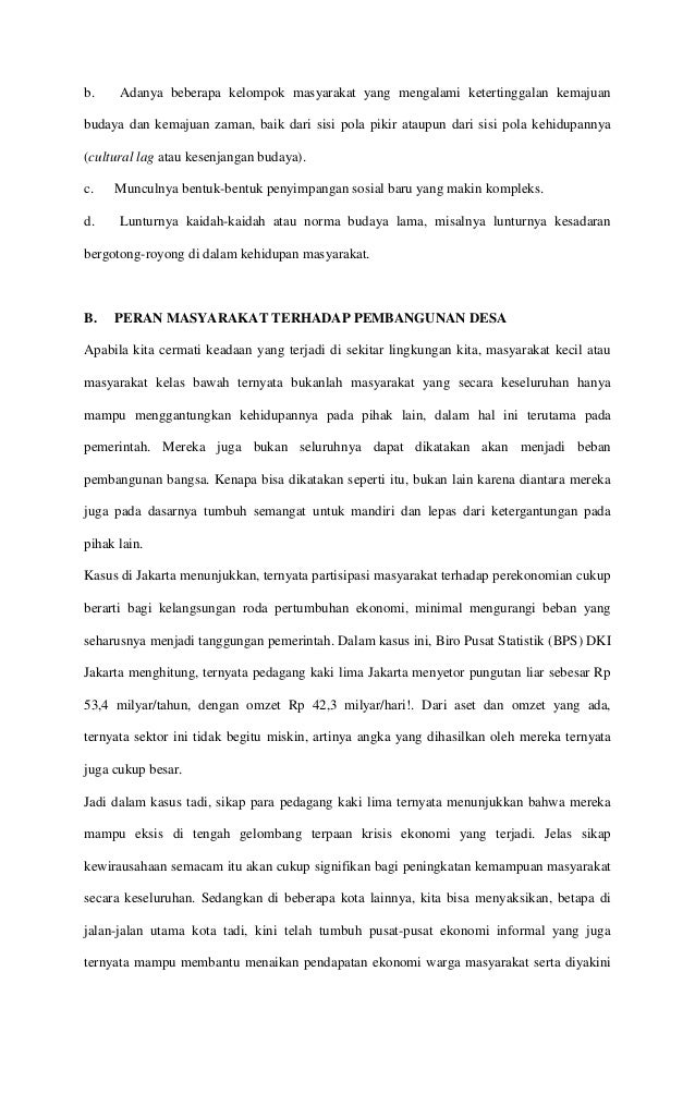 Makalah Pembangunan Masyarakat Desa