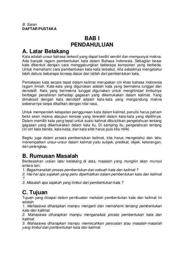 Makalah pembentukan kata dan kalimat Makalah pembentukan kata dan kalimat