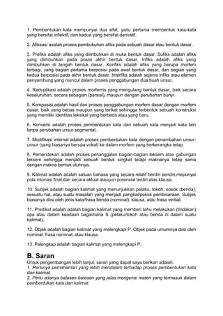 Kata Raha Makalah pembentukan kata dan kalimat SMA NEGERI 1 RAHA | DOCX