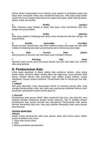 Kata Raha Makalah pembentukan kata dan kalimat SMA NEGERI 1 RAHA | DOCX