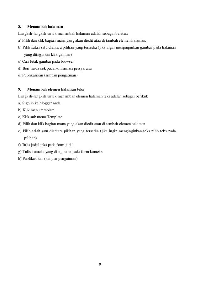 8.

Menambah halaman

Langkah-langkah untuk menambah halaman adalah sebagai berikut:
a) Pilih dan klik bagian mana yang ak...