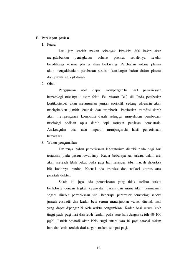Makalah pemeriksaan lab darah